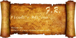 Ficsór Rózsa névjegykártya